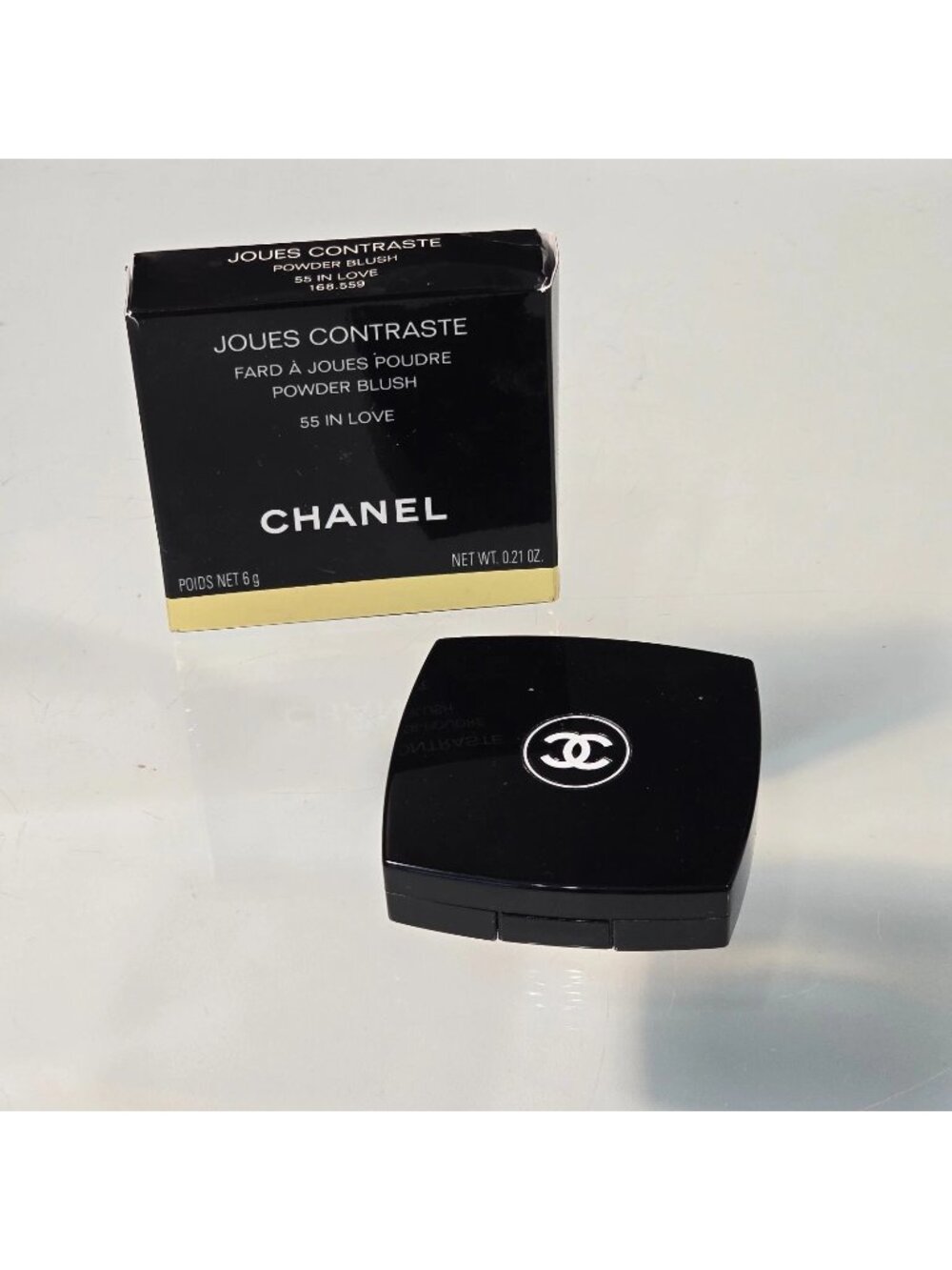 CHANEL EMPTY Blush Powder Compact Jar 55 In Love